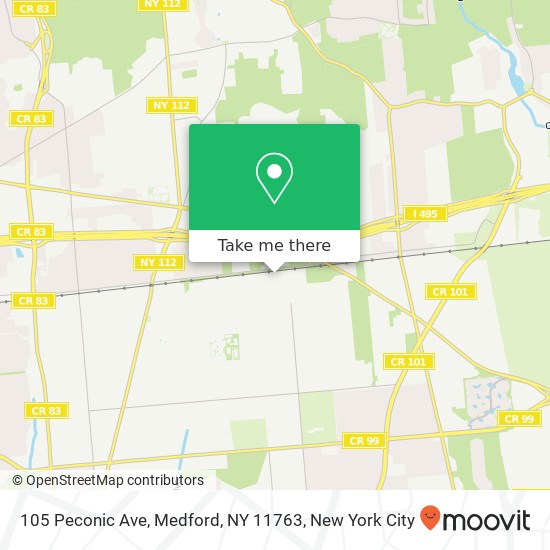 105 Peconic Ave, Medford, NY 11763 map
