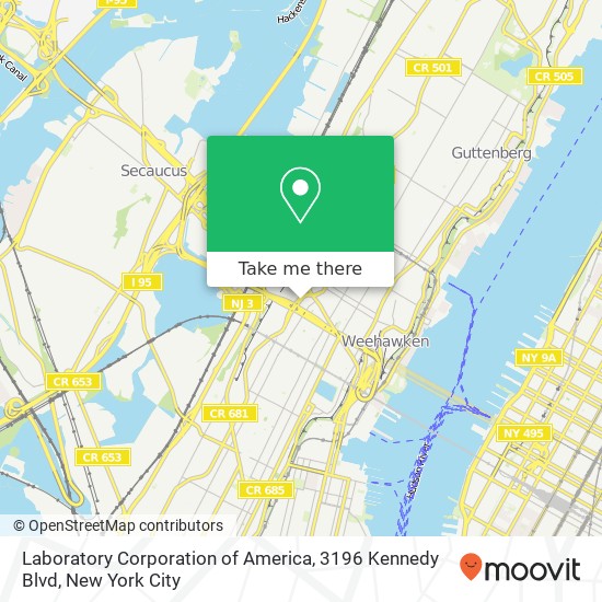 Mapa de Laboratory Corporation of America, 3196 Kennedy Blvd