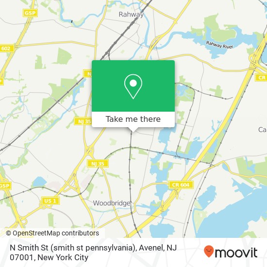 N Smith St (smith st pennsylvania), Avenel, NJ 07001 map