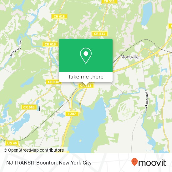 Mapa de NJ TRANSIT-Boonton