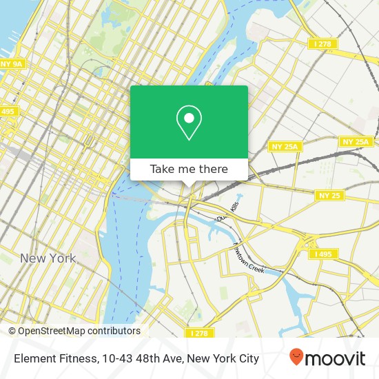 Mapa de Element Fitness, 10-43 48th Ave