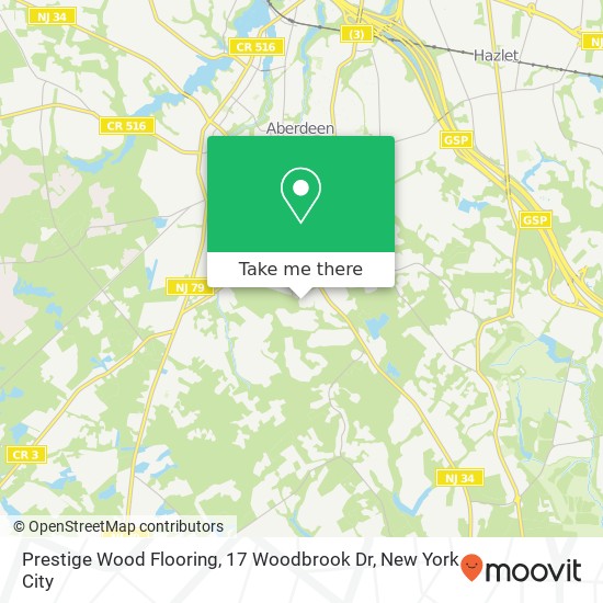 Mapa de Prestige Wood Flooring, 17 Woodbrook Dr