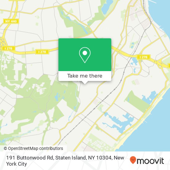 Mapa de 191 Buttonwood Rd, Staten Island, NY 10304