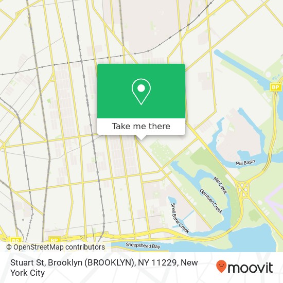 Mapa de Stuart St, Brooklyn (BROOKLYN), NY 11229