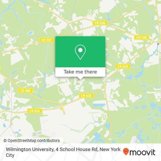 Mapa de Wilmington University, 4 School House Rd