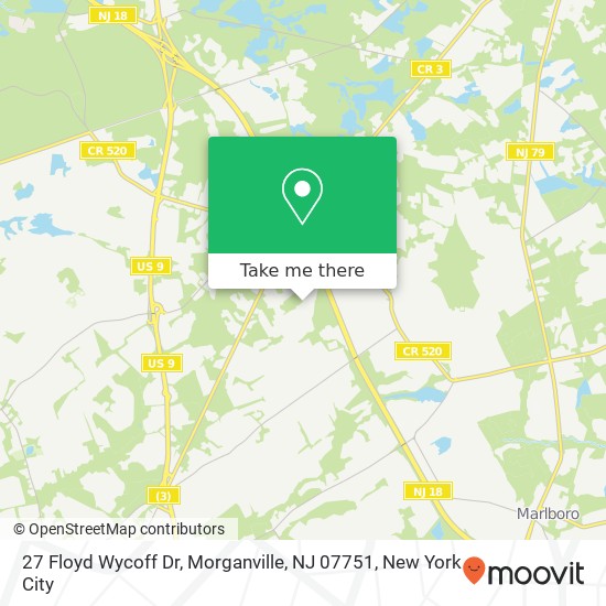 Mapa de 27 Floyd Wycoff Dr, Morganville, NJ 07751