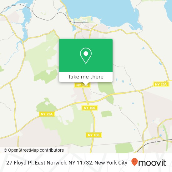 Mapa de 27 Floyd Pl, East Norwich, NY 11732