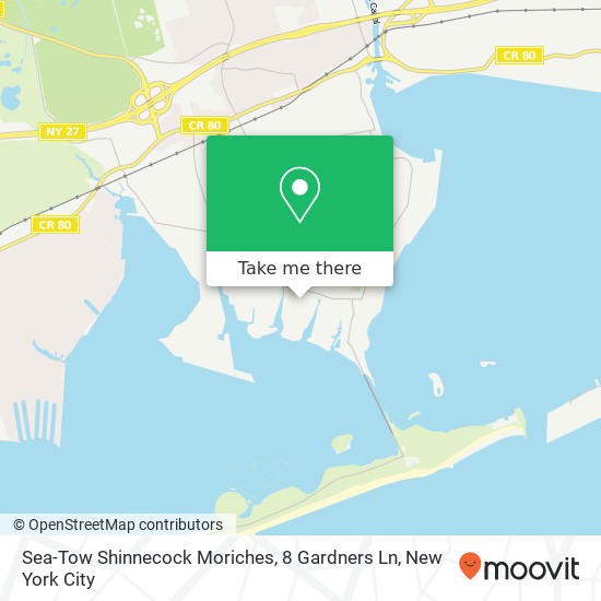 Mapa de Sea-Tow Shinnecock Moriches, 8 Gardners Ln