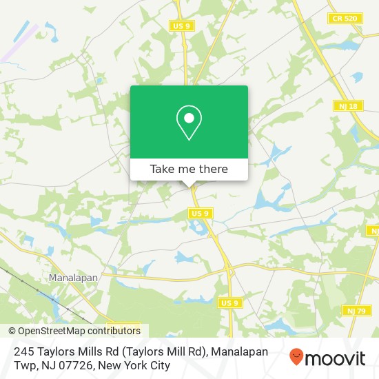 245 Taylors Mills Rd (Taylors Mill Rd), Manalapan Twp, NJ 07726 map