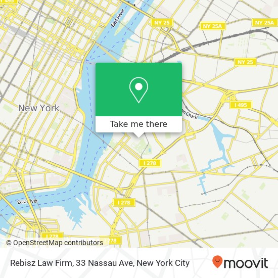 Mapa de Rebisz Law Firm, 33 Nassau Ave