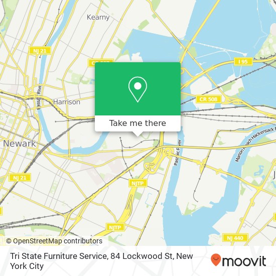 Mapa de Tri State Furniture Service, 84 Lockwood St