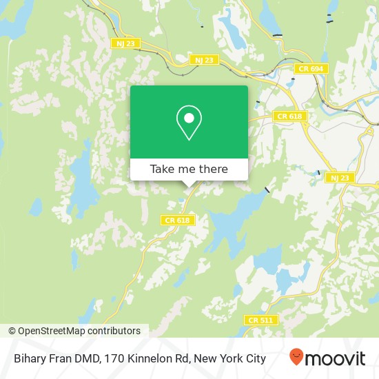 Mapa de Bihary Fran DMD, 170 Kinnelon Rd