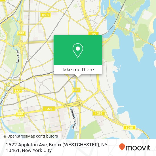 1522 Appleton Ave, Bronx (WESTCHESTER), NY 10461 map