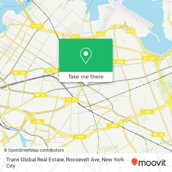 Mapa de Trans Global Real Estate, Roosevelt Ave