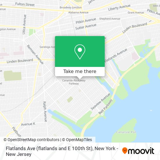 Flatlands Ave (flatlands and E 100th St) map