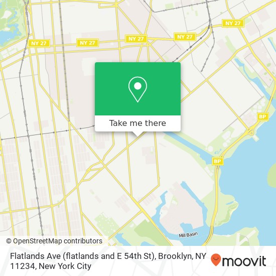 Mapa de Flatlands Ave (flatlands and E 54th St), Brooklyn, NY 11234