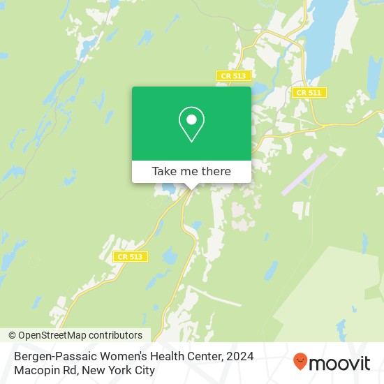 Mapa de Bergen-Passaic Women's Health Center, 2024 Macopin Rd