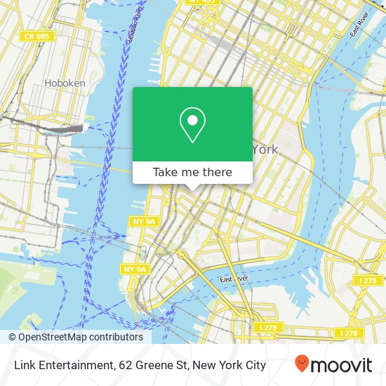 Mapa de Link Entertainment, 62 Greene St