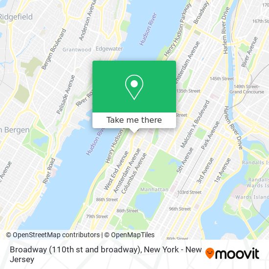 Broadway (110th st and broadway) map