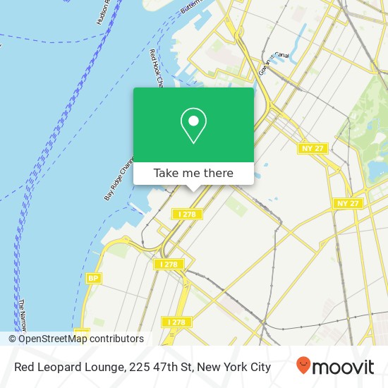Mapa de Red Leopard Lounge, 225 47th St