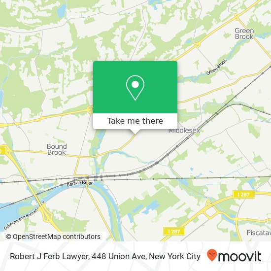 Robert J Ferb Lawyer, 448 Union Ave map