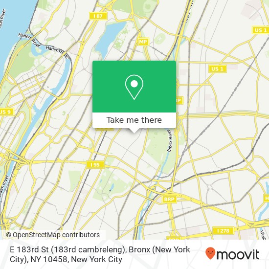 E 183rd St (183rd cambreleng), Bronx (New York City), NY 10458 map