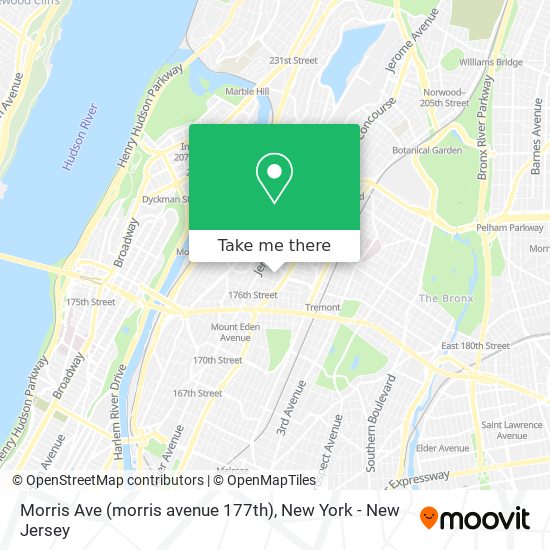 Mapa de Morris Ave (morris avenue 177th)