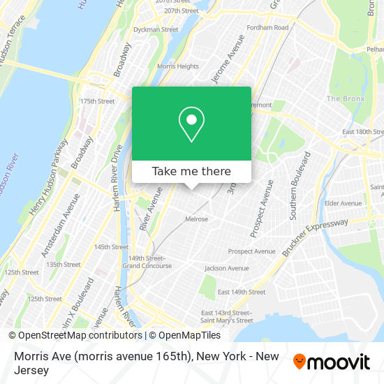Mapa de Morris Ave (morris avenue 165th)