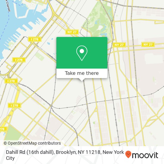 Mapa de Dahill Rd (16th dahill), Brooklyn, NY 11218