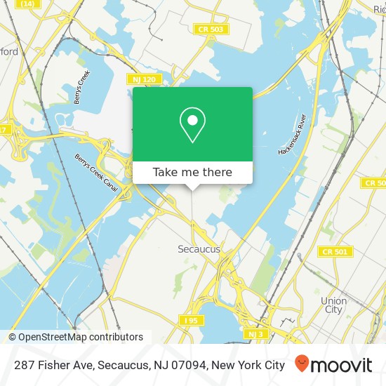 287 Fisher Ave, Secaucus, NJ 07094 map