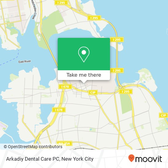 Mapa de Arkadiy Dental Care PC, 12-40 Clintonville St