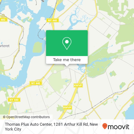 Thomas Plus Auto Center, 1281 Arthur Kill Rd map