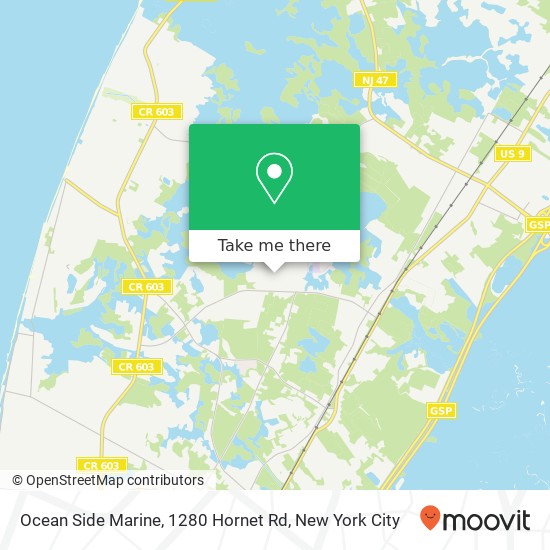 Ocean Side Marine, 1280 Hornet Rd map