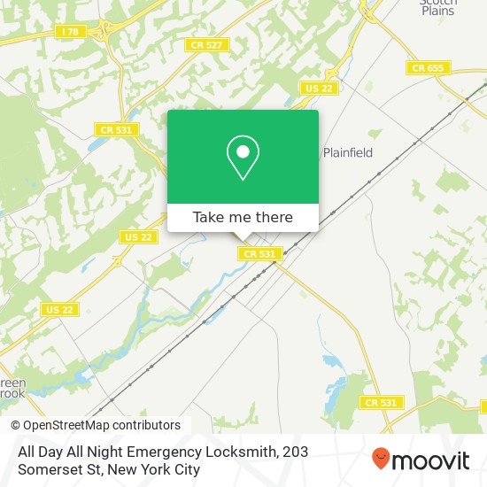 All Day All Night Emergency Locksmith, 203 Somerset St map