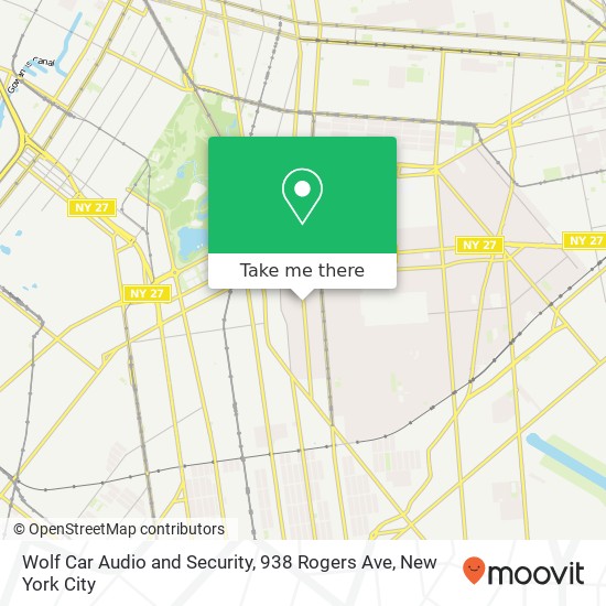 Mapa de Wolf Car Audio and Security, 938 Rogers Ave