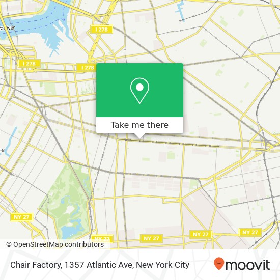 Mapa de Chair Factory, 1357 Atlantic Ave