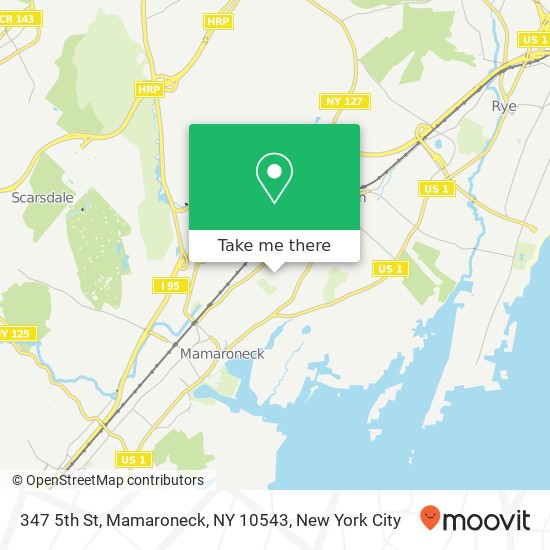 Mapa de 347 5th St, Mamaroneck, NY 10543