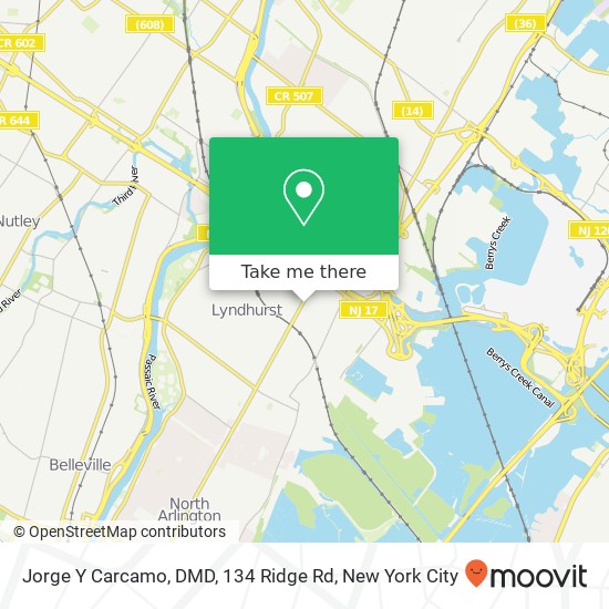 Jorge Y Carcamo, DMD, 134 Ridge Rd map