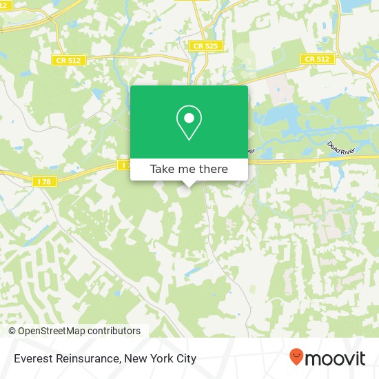 Everest Reinsurance, 477 Martinsville Rd map