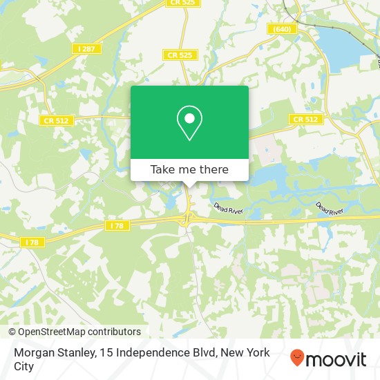 Mapa de Morgan Stanley, 15 Independence Blvd