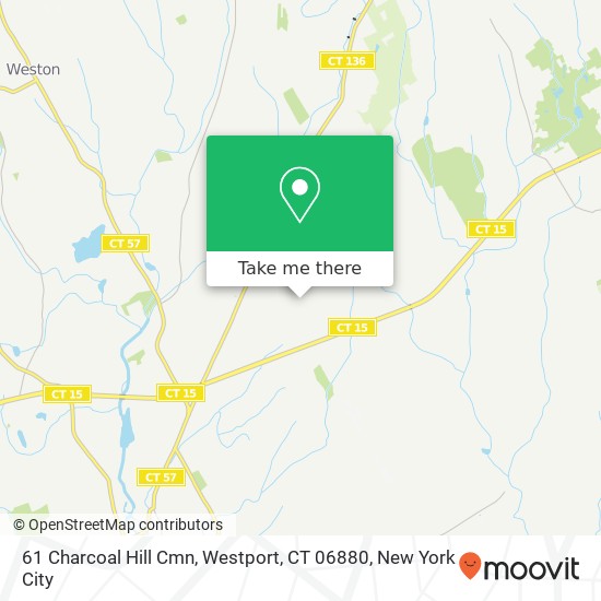 Mapa de 61 Charcoal Hill Cmn, Westport, CT 06880