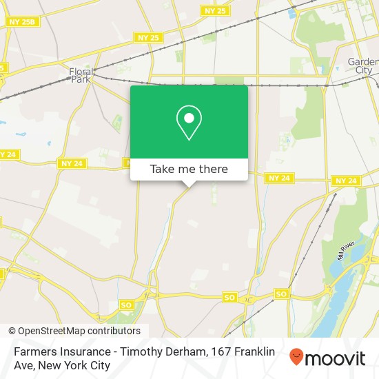 Mapa de Farmers Insurance - Timothy Derham, 167 Franklin Ave