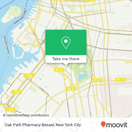Mapa de Oak Park Pharmacy-Besael, 205 Prospect Park W
