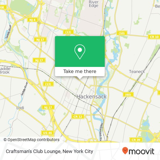 Craftsman's Club Lounge map