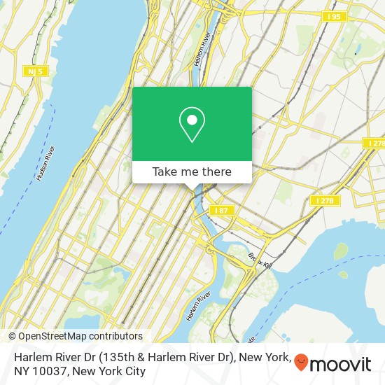 Harlem River Dr (135th & Harlem River Dr), New York, NY 10037 map