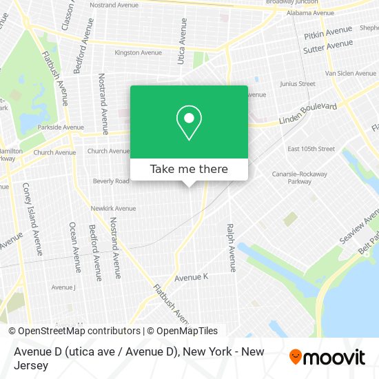 Avenue D (utica ave / Avenue D) map