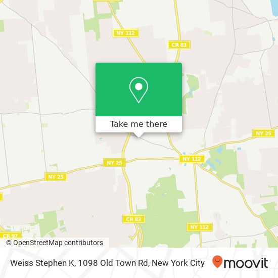 Weiss Stephen K, 1098 Old Town Rd map