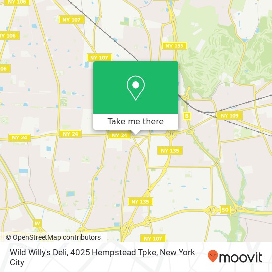 Wild Willy's Deli, 4025 Hempstead Tpke map