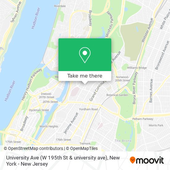 University Ave (W 195th St & university ave) map