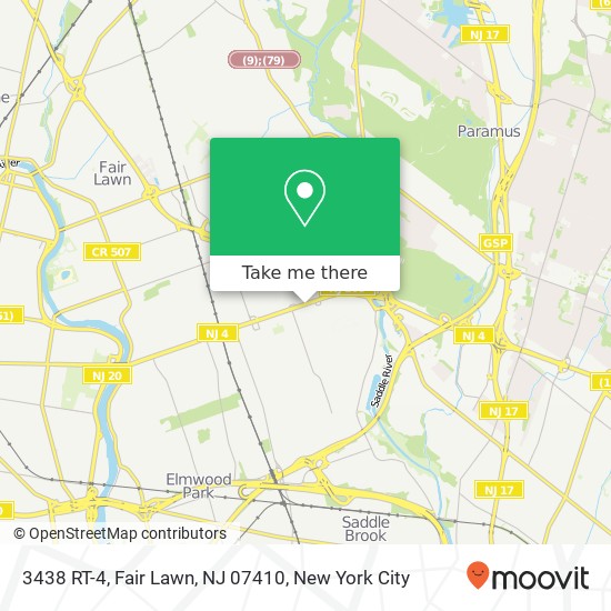 Mapa de 3438 RT-4, Fair Lawn, NJ 07410